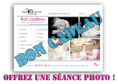 Offrez une séance photo : bon cadeau